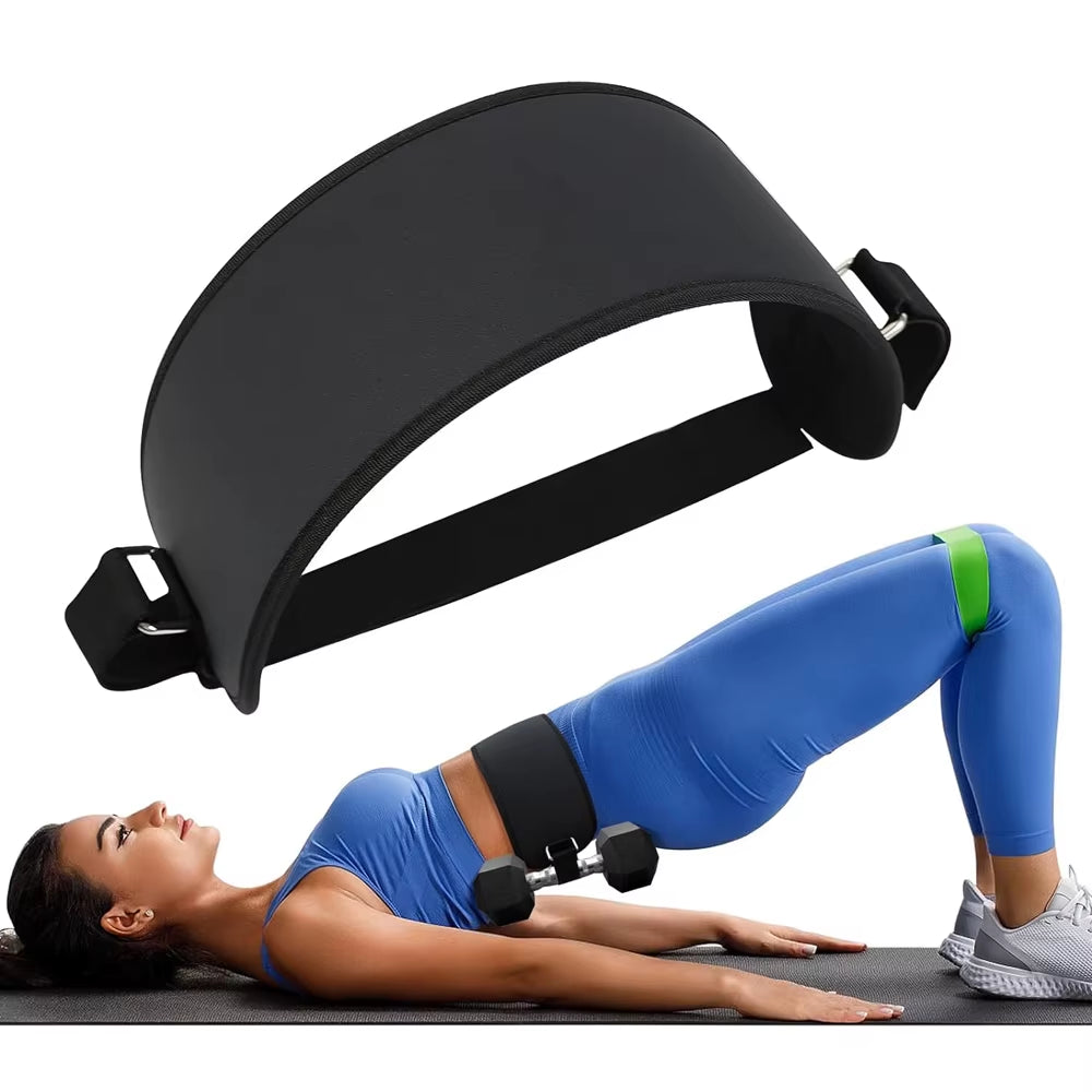 1PC Exercise Hip Thrust Belt, Glute Bridge Pad Butt Workout with Dumbbells Kettlebells for Squats Lunges Lunges Reverse Squat