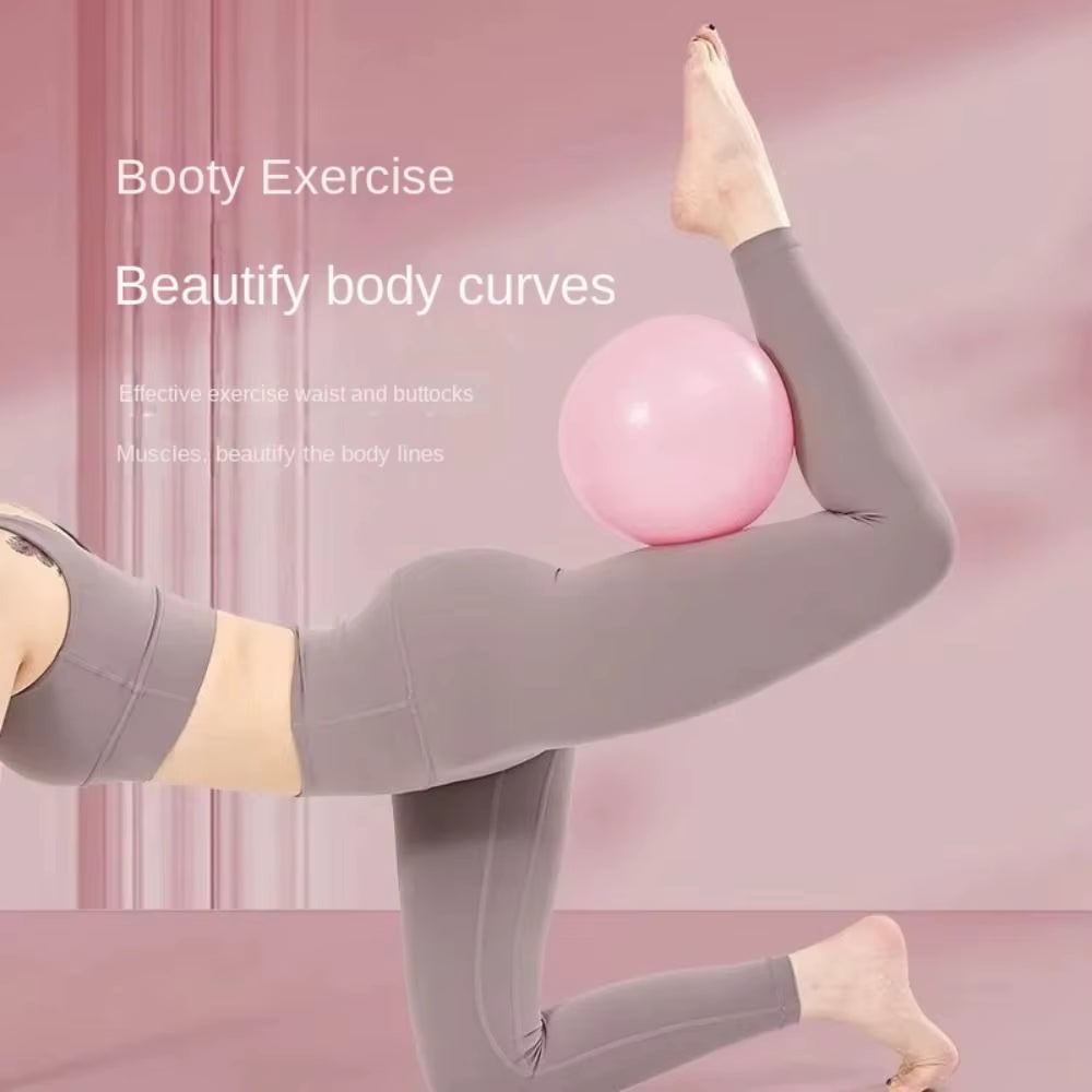 Women Gym Yoga Fitness Ball Thickening Type Anti-Explosion Diameter 25 Cm Pilates Workout Mini Ball Sculpting Legs and Hips