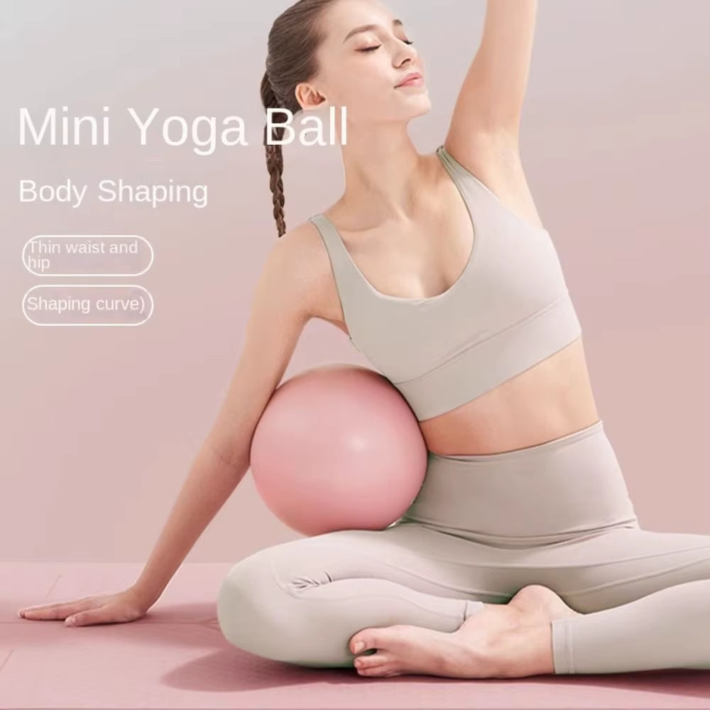 Women Gym Yoga Fitness Ball Thickening Type Anti-Explosion Diameter 25 Cm Pilates Workout Mini Ball Sculpting Legs and Hips